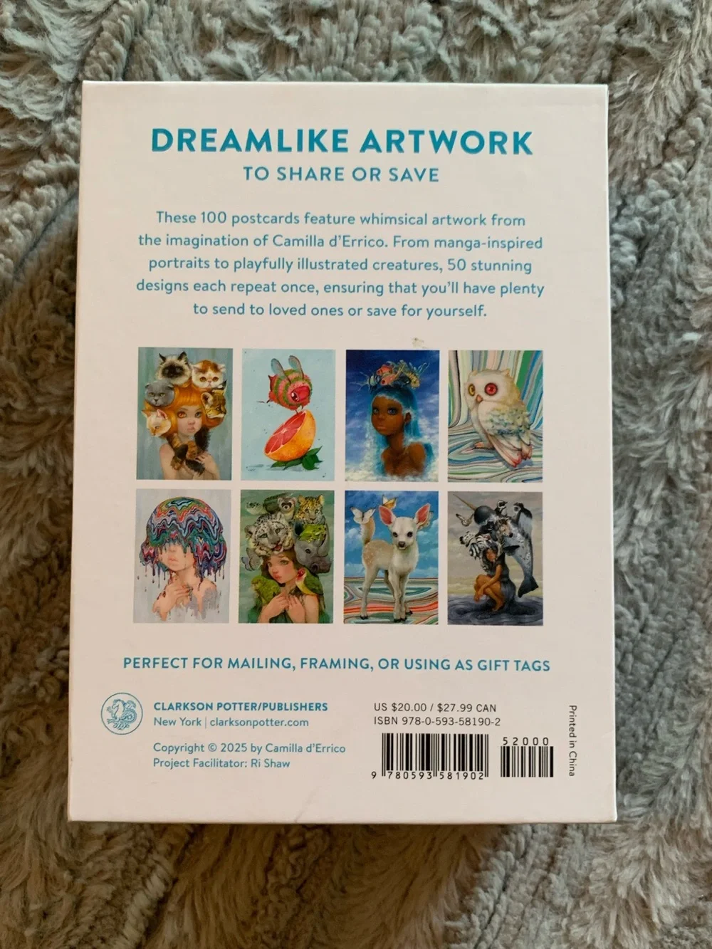 Camilla d'Errico Pop Manga Postcards: 100 Surreal Postcards New in Box